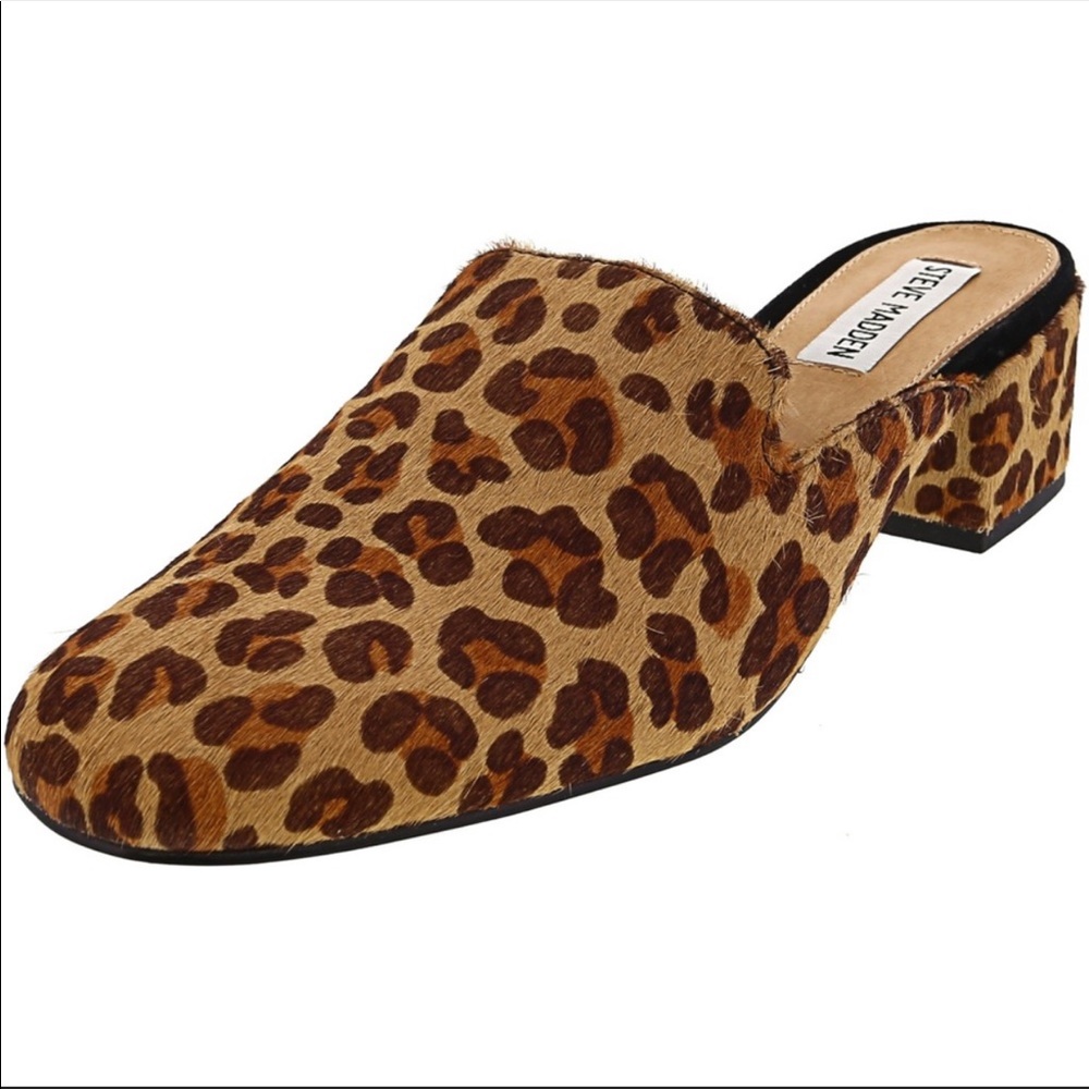 Steve Madden leopard mules